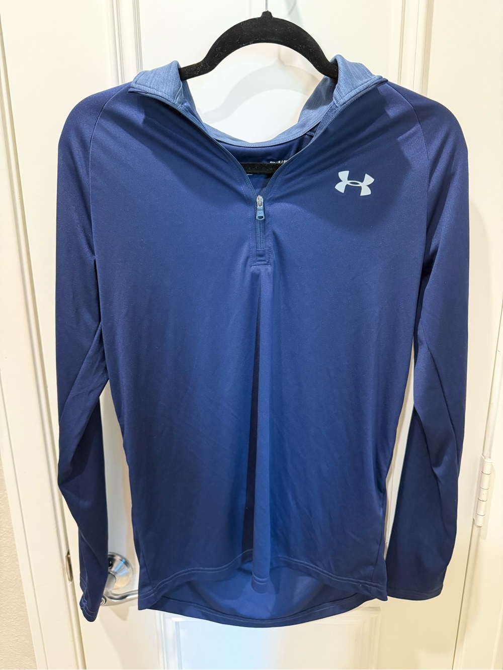 Under Armour Navy Blue HeatGear Quarter-Zip Pullover